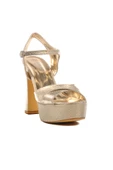 Aspor Altın Sarı Platform Yüksek Topuk Kadın Topuklu Ayakkabı - 3
