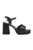 Aspor Siyah Platform Topuk Kadın Topuklu Sandalet - 1