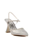 Aspor Gümüş Gri İnce Topuklu Kadın Abiye Ayakkabı thumbnail 3