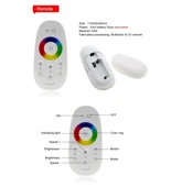 Dokunmatik uzaktan kumanda LED RGB kontrol cihazı DC 12-24V 6A 3 kanallı karartma dinamik modu 2.4G RF - 5