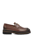 Aspor Kahve Hakiki Deri Erkek Loafer Ayakkabı Premium - 1