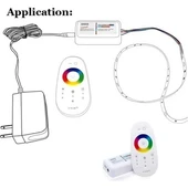 Dokunmatik uzaktan kumanda LED RGB kontrol cihazı DC 12-24V 6A 3 kanallı karartma dinamik modu 2.4G RF - 2