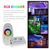 Dokunmatik uzaktan kumanda LED RGB kontrol cihazı DC 12-24V 6A 3 kanallı karartma dinamik modu 2.4G RF - 4