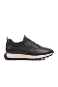 Aspor Siyah Hakiki Deri Erkek Sneaker Ayakkabı - 1