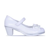 Alens Lunedi Beyaz Rugan 4Cm Topuklu Kız Çocuk Ayakkabı - 1