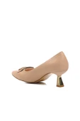 Aspor Bej Cilt Kadın Topuklu Ayakkabı - 4