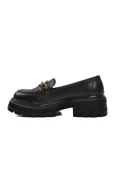 Aspor Siyah Cilt Kadın Günlük Loafer Ayakkabı - 2