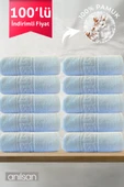 100'lü Greek Mavi Banyo Havlusu - 70x140 Cm, 490 Gr, %100pamuk, Spa Ve Otel Havlusu (10 Adet) - 1