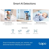 TP-LINK 5MP Tapo C230 Pan/Tilt AI Ev Güvenlik Wi-Fi Kamera - 7