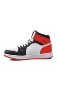 Walkway Siyah Beyaz Kırmızı Unisex Hi Sneaker - 2