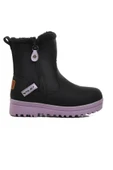 Aspor Siyah Lila İçi Kürklü Kız Çocuk Bot thumbnail 1