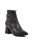 Aspor Siyah Cilt Kadın Topuklu Bot - 3