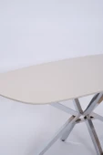 Çapraz Kum Beji High Gloss Yemek Masası 90*160 cm - 9