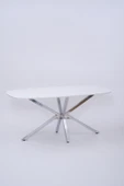 Çapraz Beyaz High Gloss Yemek Masası 90*160 cm - 6