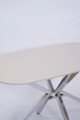 Çapraz Kum Beji High Gloss Yemek Masası 90*160 cm - 8