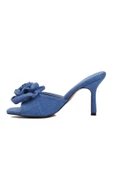 Aspor Mavi Kadın Topuklu Terlik - 2