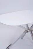 Çapraz Beyaz High Gloss Yemek Masası 90*160 cm - 8