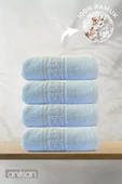 4'lü Greek Mavi Banyo Havlusu - 70x140 Cm, 490 Gr, %100pamuk, Spa Ve Otel Havlusu - 1