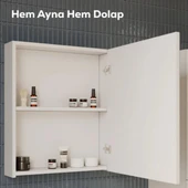 Creavit D20 Aynalı Dolap Beyaz  - 3