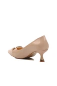 Aspor Bej Rugan Kadın Topuklu Stiletto Ayakkabı - 4