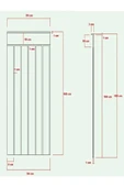 Dekoratif, Duvar Çıtası, Ahşap Duvar Paneli, Boyanabilir, Ham, Mdf, 54x102 (3 ADET), 3'lü Paket - 3