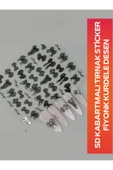 Fontenay 5D Kabartmalı Nail Art Tırnak Sticker Kurdele Fiyonk Desen Z-2393 - 1