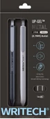 WRITECH W-0156 METAL UP SİYAH-BEYAZ GÖVDE 0,7MM MAVİ JEL KALEM - 2'Lİ - 1