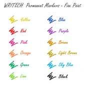 WRITECH W-805P BASMALI PERMANENT KALEM REFILL SİYAH - 12'Lİ KUTU - 2