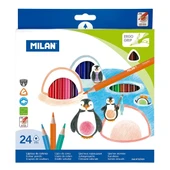 MILAN 722324 ÜÇGEN KURU BOYA KALEMİ 2,9MM - 24 LÜ - 1