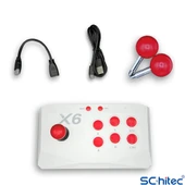 ScHitec X6 4KHD Kablosuz Çift Arcade Joystickli Retro Oyun Konsolu 21150 atari Makinası Oyunlu 64GB - 5
