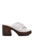 Aspor Beyaz Kadın Topuklu Terlik thumbnail 1