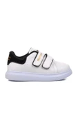 Aspor Beyaz Siyah Rugan Çocuk Sneaker - 1