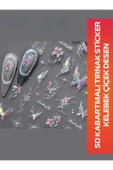 Fontenay 5D Kabartmalı Nail Art Tırnak Sticker Kelebek Çiçek Desen Z-2358 - 1