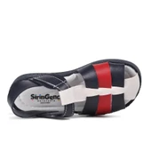 Aspor Lacivert Beyaz Kırmızı Comfort Erkek Çocuk Düz Sandalet - 4