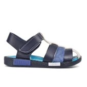 Aspor Lacivert Kot Beyaz Comfort Erkek Çocuk Düz Sandalet - 1