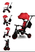 Maxi Taxi Easy Trike F5 Ebeveyn Kontrollü Çift Yönlü Kırmızı Katlanabilir Çocuk Bisikleti - 1