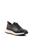 Aspor Siyah Hakiki Deri Erkek Sneaker Ayakkabı - 3
