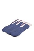 Aspor İndigo Mavi Unisex Çorap 3 lü Babet Çorap - 1