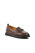 Aspor Kahve Kadın Loafer Ayakkabı - 3