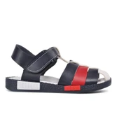 Aspor Lacivert Beyaz Kırmızı Comfort Erkek Çocuk Düz Sandalet - 1
