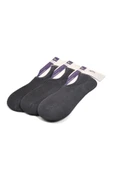 Aspor Füme Unisex Çorap 3 lü Babet Çorap - 1