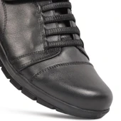 Aspor Siyah Kadın Hakiki Deri Düz Rahat Günlük Ayakkabı - 4