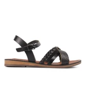 Aspor Siyah Kadın Düz Sandalet - 1