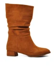 Aspor Taba Süet Kadın Topuklu Çizme - 1