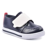 Aspor Lacivert Beyaz Suni Deri Bebek Günlük Ayakkabı - 1