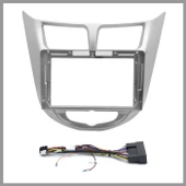 HYUNDAI ACCENT BLUE 2011-2017 SILVER GREY 9" ANDROID MULTİMEDYA ÇERÇEVESİ - SOKET - 1