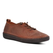 Voyager Taba Kadın Hakiki Deri Düz Rahat Günlük Ayakkabı - 4