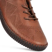 Voyager Taba Kadın Hakiki Deri Düz Rahat Günlük Ayakkabı - 2