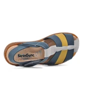 Aspor Lacivert Bej Hardal Comfort Erkek Çocuk Düz Sandalet thumbnail 4