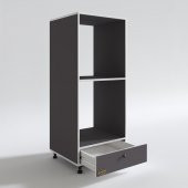 Kenzlife fırın dolabı naime gri 145*60*56 mutfak çekmeceli ayaklı banyo kiler ofis - 3